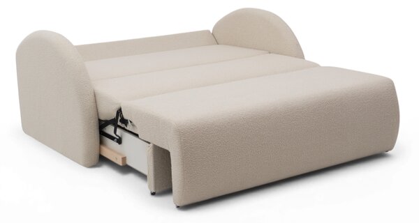 Canapea extensibilă Nubi trei locuri 140 cm cu ladă de depozitare - boucle bej deschis Quelle 03