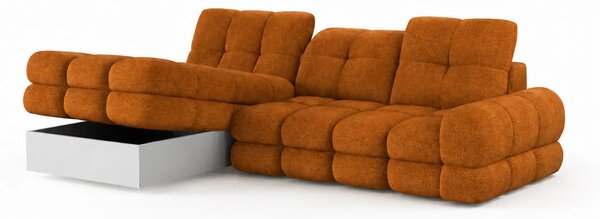 Coltar extensibil confortabil TOLLO MINI, sezlong dreapta, stofa catif