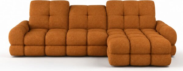 Coltar extensibil confortabil TOLLO MINI, sezlong dreapta, stofa catif