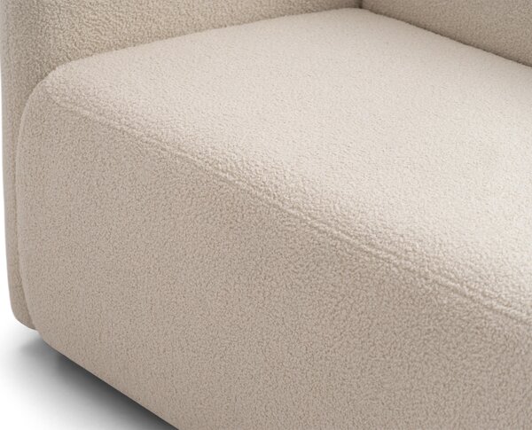 Canapea extensibilă Nido 3 locuri 140 cm cu ladă de depozitare - boucle bej deschis Quelle 03