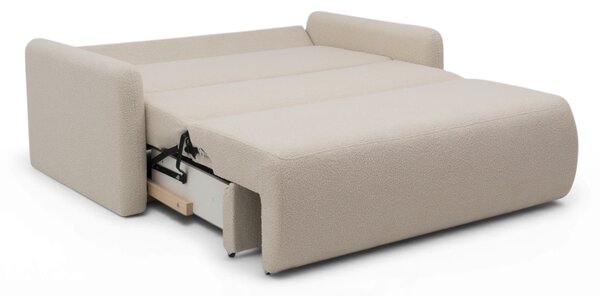 Canapea extensibilă Nido 3 locuri 140 cm cu ladă de depozitare - boucle bej deschis Quelle 03