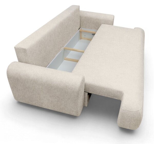 Canapea extensibilă pentru dormit Lotulis - chenille bej deschis Vibe 06