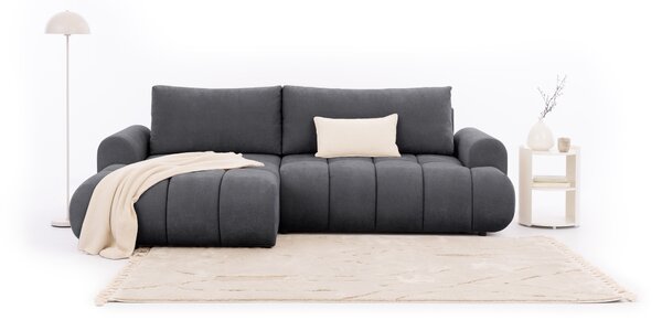 Colțar extensibil pentru dormit Lutario Mini stânga - chenille gri Vibe 95