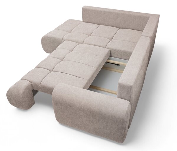 Colțar extensibil Lutario L stânga - szenil bej Vibe 08
