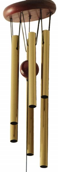 Clopotel de vant cu 6 tuburi sonore metalice pentru casa sau gradina, model Feng-Shui cu elefant