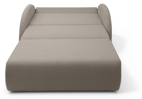 Canapea extensibilă Nubi 3 locuri 140 cm cu ladă de depozitare - bej boucle Quelle 16
