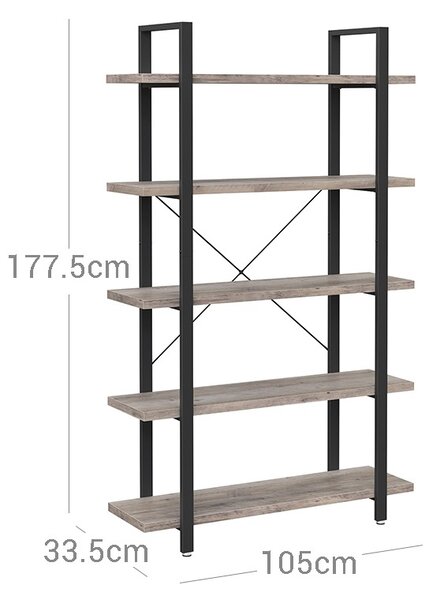 Biblioteca Vasagle Bej 105x33.5x177.5 cm