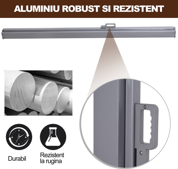 Copertina de Soare Laterala Outsunny, Tip Rulou (3x1.6m), Aluminiu si Poliester | Aosom Romania