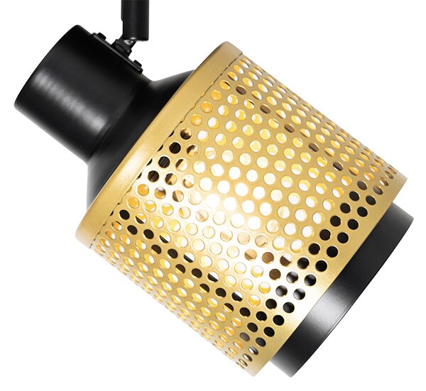 Spotlight industrial negru cu auriu - Kayden