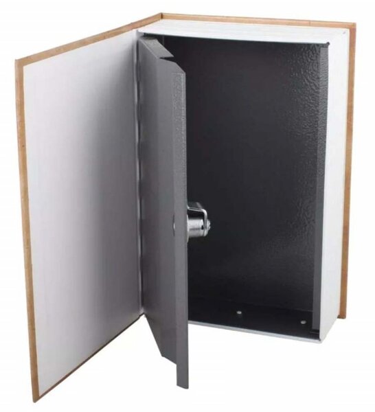 Seif secret tip carte Pufo cu cheie pentru blocare, model Turnul Eiffel, 18 x 12 cm