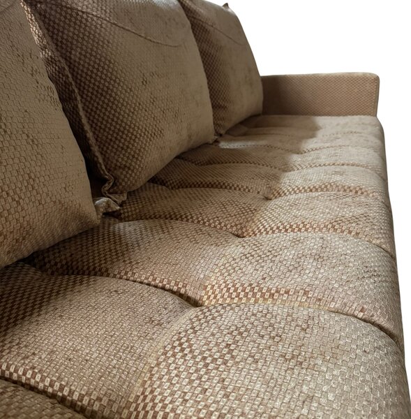 Canapea ZARA extensibila, 3 locuri, cu lada de depozitare, stofa bej auriu , 220x95x80 Bej Auriu, Stofa, 200 cm