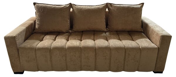 Canapea ZARA extensibila, 3 locuri, cu lada de depozitare, stofa bej auriu , 220x95x80 Bej Auriu, Stofa, 200 cm