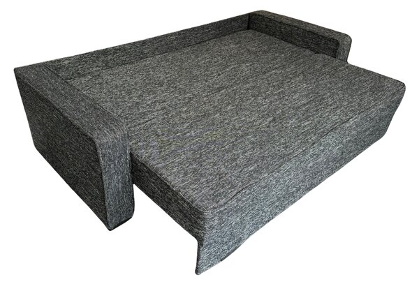 Canapea LARISA extensibila, 3 locuri, lada de depozitare, stofa gri inchis, 220x95x85 Stofa, Gri Inchis