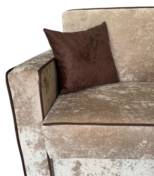 Fotoliu SAMY NEXT extensibil, cu lada de depozitare, catifea plusata bej , cadru metalic ,103x100x92 Catifea plusata, Bej