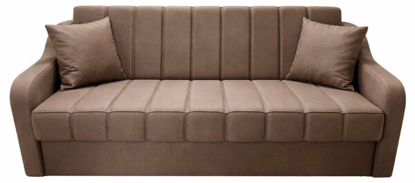 Canapea ALEX extensibila, 3 locuri, cu lada de depozitare, stofa maro, 220x90x90 Maro