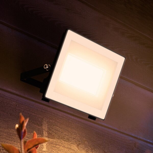 Philips Spot exterior cu LED Lois UE flood, 24 W, 3.000 K, IP65, Gri, Aluminiu