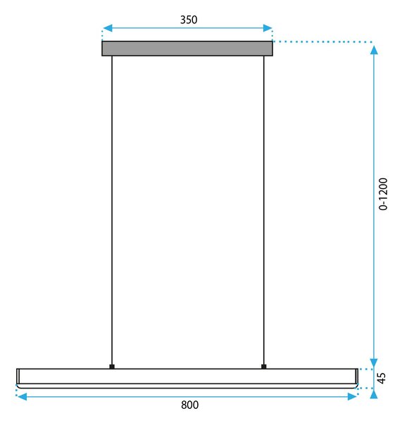 Lampa Led APP1447-CP BLACK 80cm