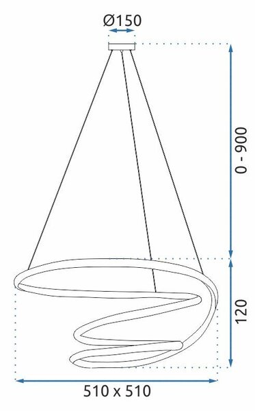Lampa LED G080-1CP Gold