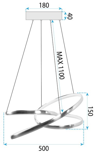 Lampa LED G005-CP Gold