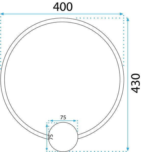 Lampa de perete LED APP1386-CW BLACK 40cm
