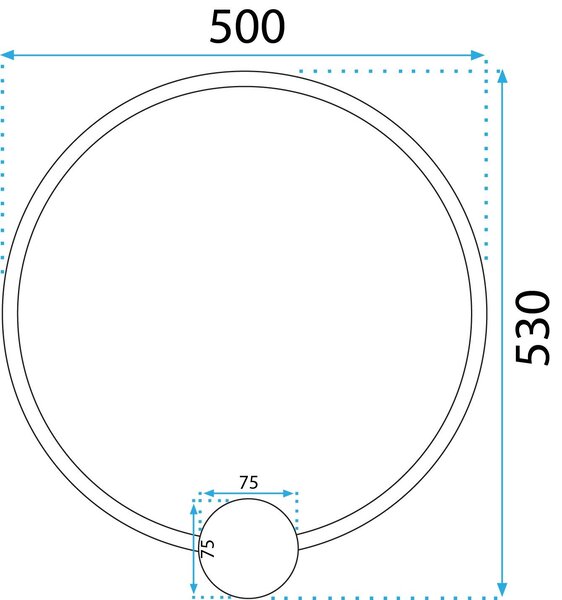 Lampa de perete LED APP1390-CW GOLD 50cm