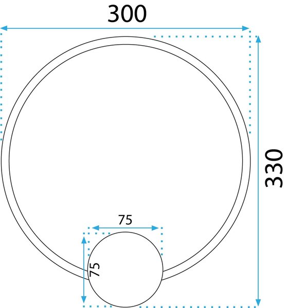 Lampa de perete LED APP1384-CW GOLD 30cm