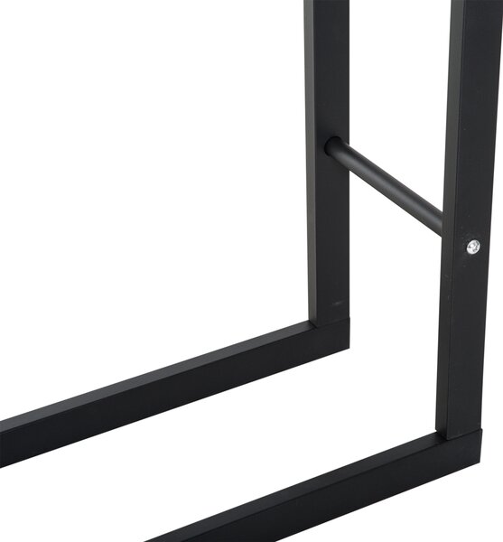 Raft Lemne pentru Casa si Gradina Greutate maxima 100kg Negru, Modern și elegant 60x25x150cm HOMCOM | Aosom Romania