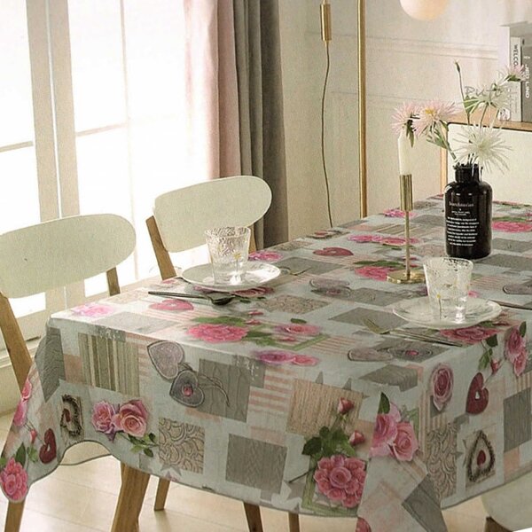 Fata de masa tip musama Pufo Romantic Roses, 120 x 140 cm
