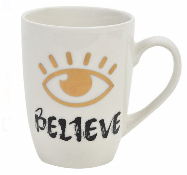 Cana pentru cafea sau ceai Pufo Believe in Eye, 350 ml