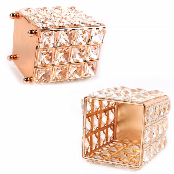 Organizator suport elegant Pufo Glam pentru pensule de machiaj, rujuri, bijuterii, metalic, 12 cm, auriu