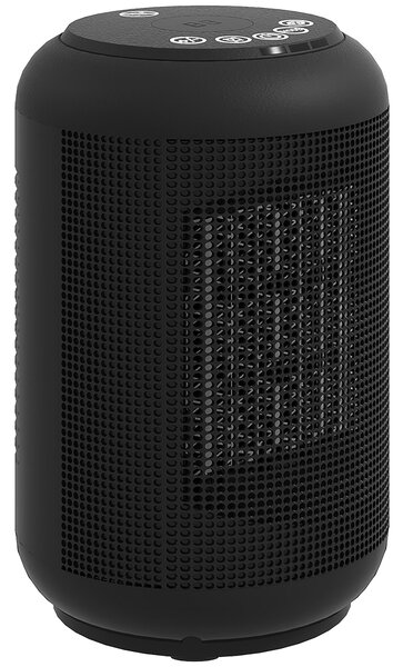 HOMCOM Încălzitor electric cu 3 moduri și temporizator 24h, 14x14x21.5 cm, Negru | Aosom Romania