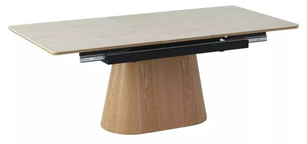 Masă extensibilă Monaco, bej/stejar (160-200 cm)