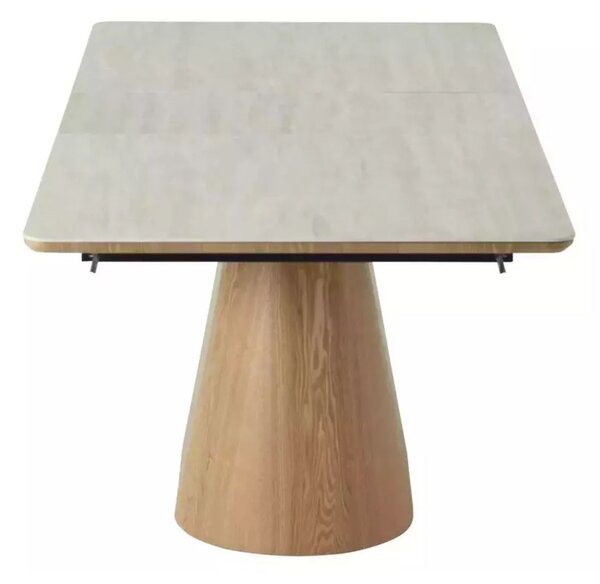 Masă extensibilă Monaco, bej/stejar (160-200 cm)