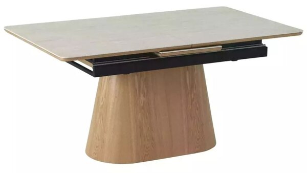 Masă extensibilă Monaco, bej/stejar (160-200 cm)