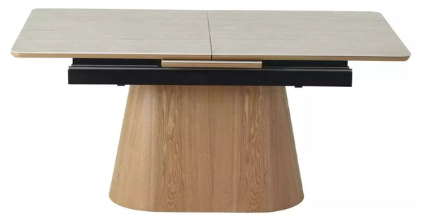 Masă extensibilă Monaco, bej/stejar (160-200 cm)