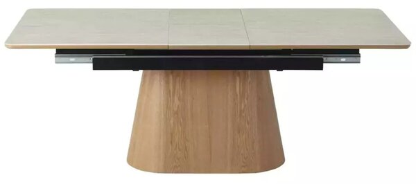 Masă extensibilă Monaco, bej/stejar (160-200 cm)