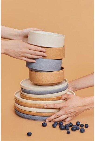 Set 12 vase din gresie Bonami Selection Malia, portocaliu cărămiziu