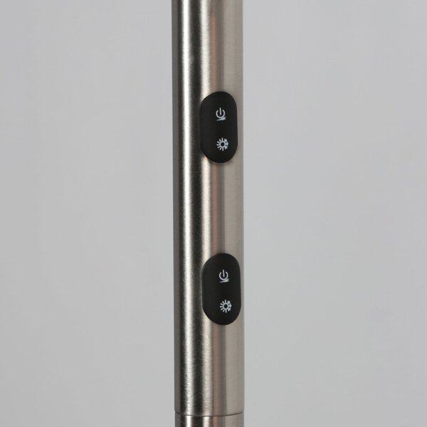 Steinhauer Lampă de tavan cu LED Daphne 2 +, lumină citit, oțel, CCT, telecomandă, reglabil, Metalic, Camera de zi / sufragerie, Metal, Modern, Lumină de lectură
