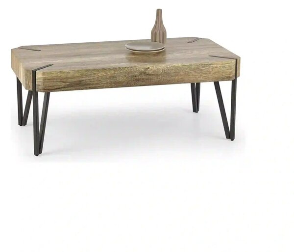 Masuta EMILY, stejar salbatic/negru, 110x60x42 cm