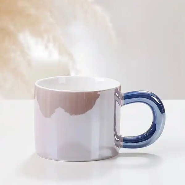Cana ceramica Pufo Glossy pentru ceai, cafea, 250 ml, mov