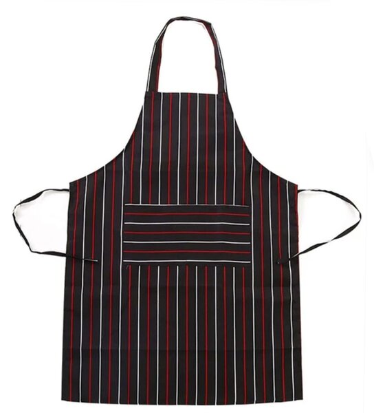 Sort de bucatarie Pufo Simple pentru gatit, marime universala, negru cu dungi