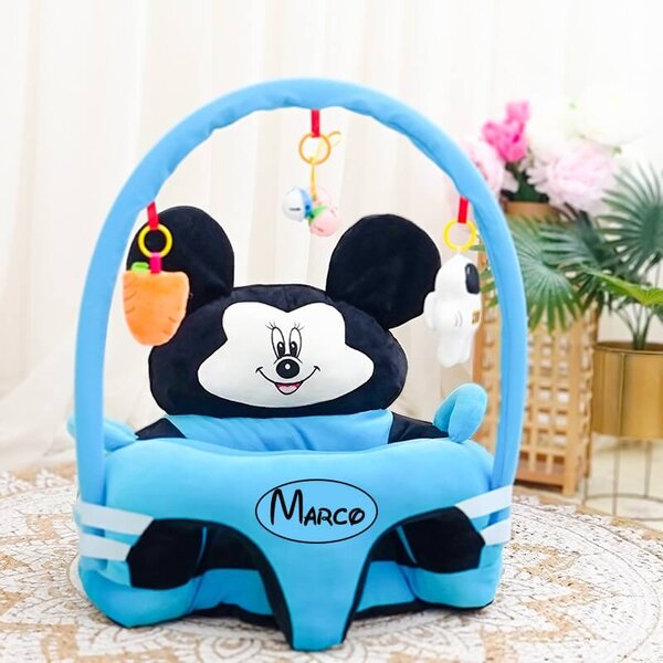 Fotoliu Mickey Mouse Bleu/negru cu arcada personalizat cu nume