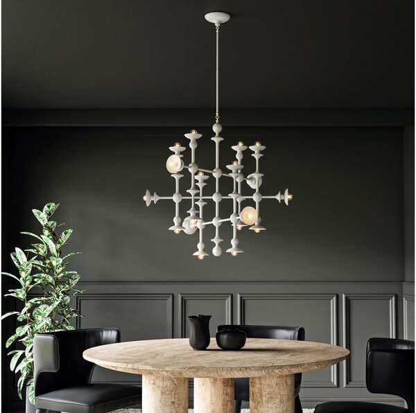 Quintiesse QN-CADENCE18-WHT - Candelabru cu tijă CADENCE 18xE14/40W/230V alb