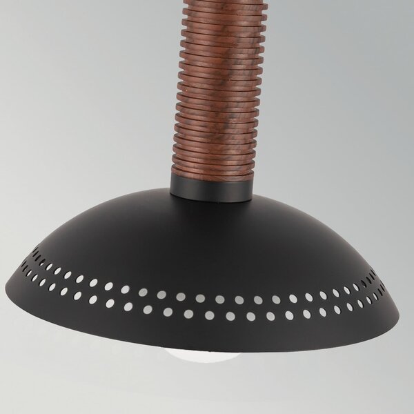 Elstead Lampă suspendată LED Arden, negru mat, Ø 15 cm, metal, dimabil, reglabil, Negru, Camera de zi / sufragerie, Aluminiu, Modern