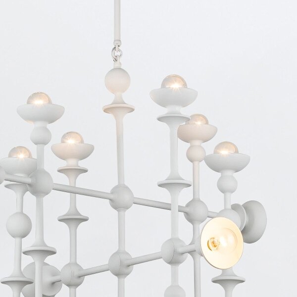 Quintiesse QN-CADENCE18-WHT - Candelabru cu tijă CADENCE 18xE14/40W/230V alb