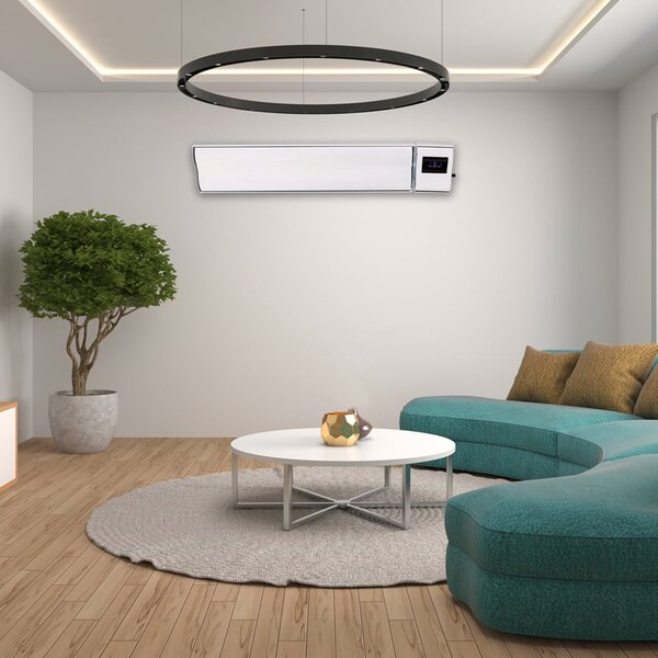 1200W si 600W ElectricSun alb, panouri radiante infrarosu cu termostat si Wi-Fi cu aplicatie internet TUYA, 94x15 cm