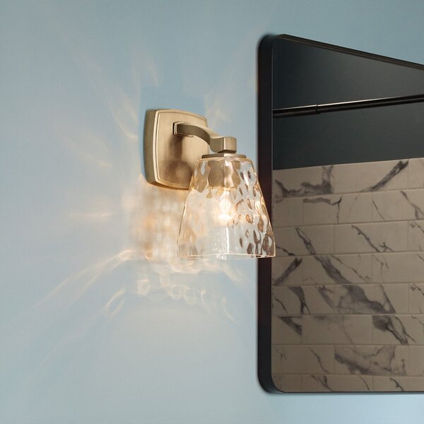 KICHLER Aplică de perete Marant, bronz deschis/transparent, înălțime 24 cm, IP44, LED G9, Bronz / Alamă Veche, Baie, Metal, Modern, Priză de perete top