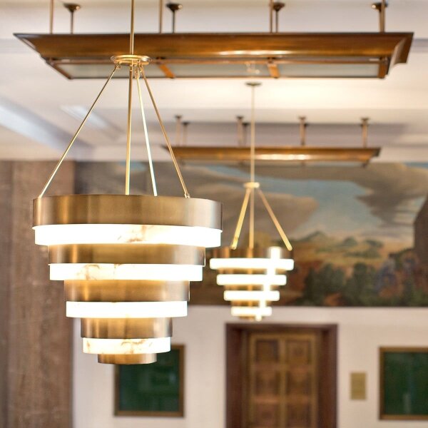 Candelabru cu tijă ECHELON 8xE14/40W/230V, auriu - Quintiesse QN-ECHELON-8P