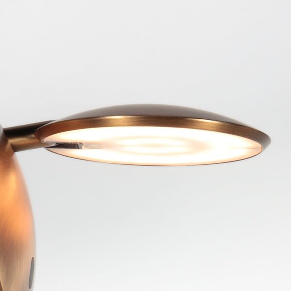 Steinhauer Aplică de perete cu LED Zenith 2, bronz, CCT, metal, priză, reglabil, Bronz / Alamă Veche, Camera de zi / sufragerie, Metal, Modern, Perete rotund