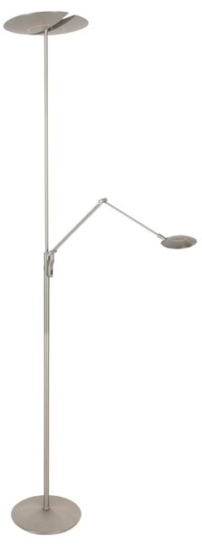 Steinhauer Lampadar LED Zenith 2, oțel, lampă de citit, CCT, telecomandă, reglabil, Metalic, Camera de zi / sufragerie, Metal, Modern, Lumină de lectură